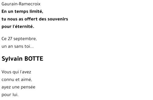 Sylvain BOTTE