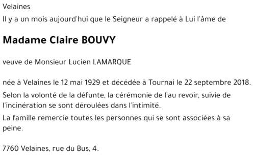 Claire BOUVY