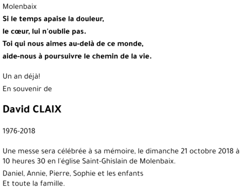 David CLAIX