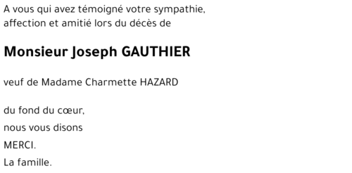 Joseph GAUTHIER