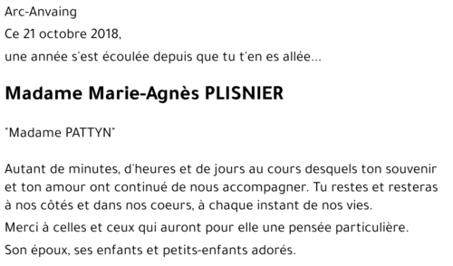 Marie-Agnès PLISNIER