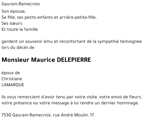 Maurice DELEPIERRE