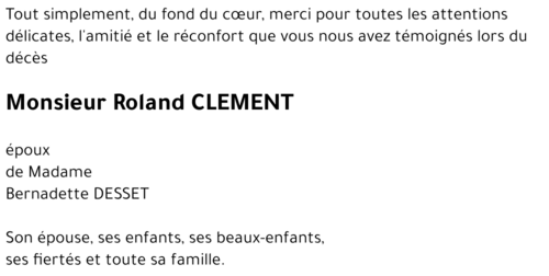 Roland CLEMENT