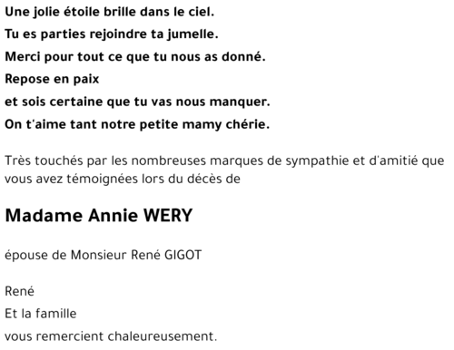 Annie WERY