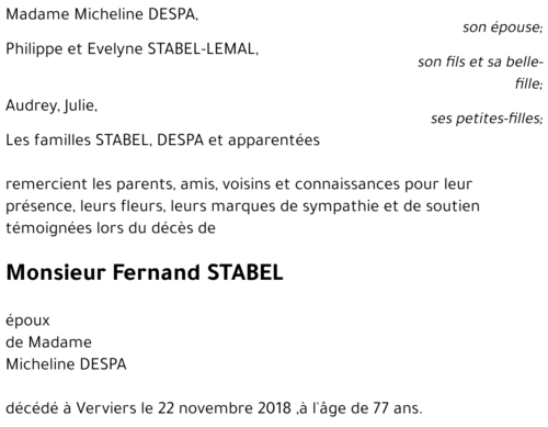 Fernand STABEL