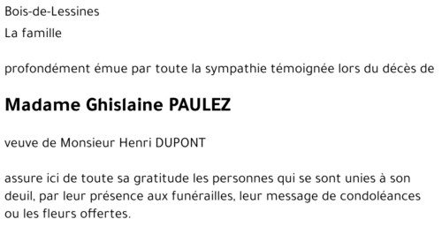 Ghislaine PAULEZ