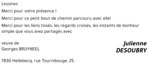 Julienne DESOUBRY