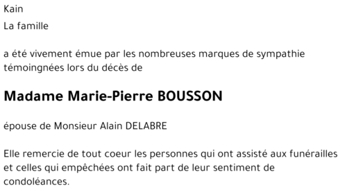 Marie-Pierre BOUSSON