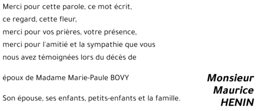 Maurice HENIN
