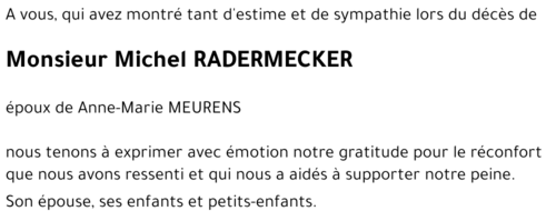 Michel RADERMECKER