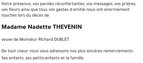 Nadette THEVENIN