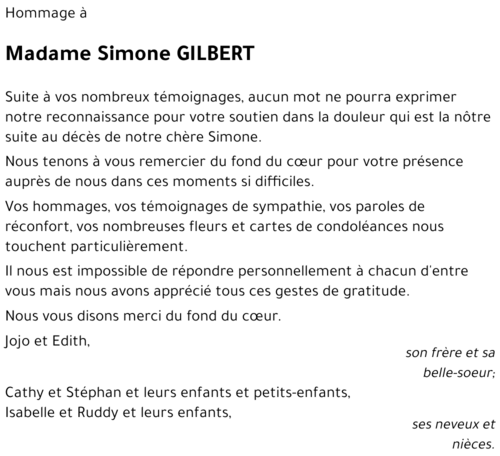 Simone GILBERT