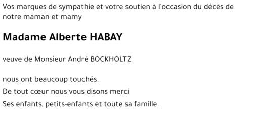 Alberte HABAY