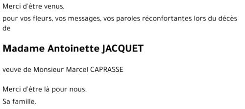 Antoinette JACQUET