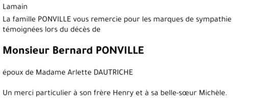 Bernard PONVILLE