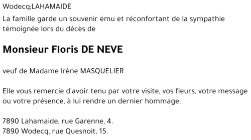 Floris DE NEVE