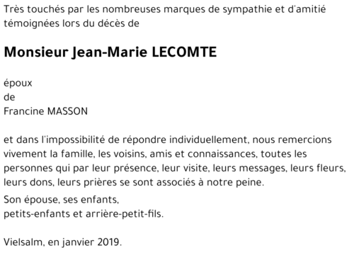 Jean-Marie LECOMTE