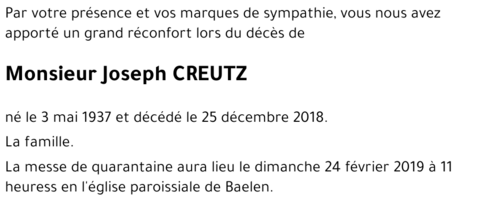 Joseph CREUTZ