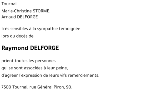 Raymond DELFORGE