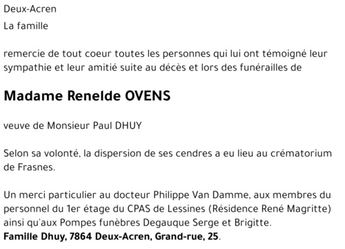 Renelde OVENS
