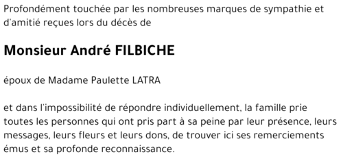 André FILBICHE