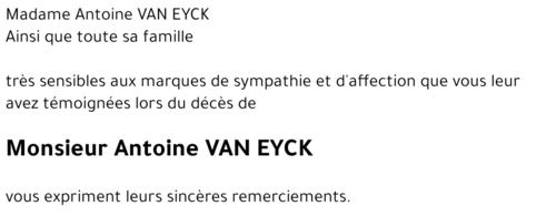 Antoine VAN EYCK