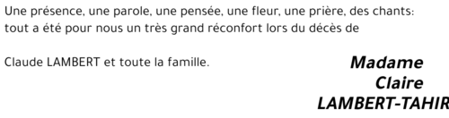 Claire LAMBERT-TAHIR