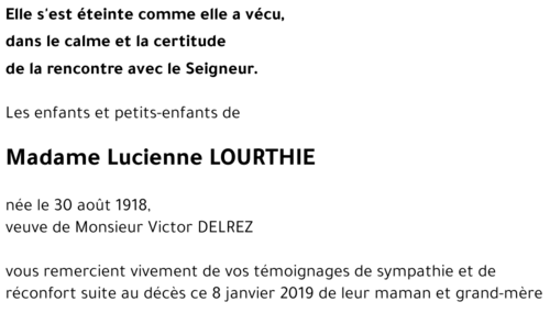 Lucienne LOURTHIE