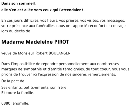 Madeleine PIROT