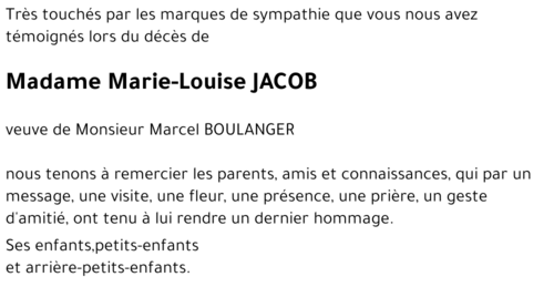 Marie-Louise JACOB