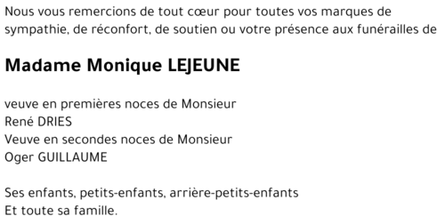 Monique LEJEUNE