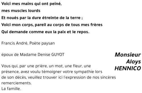 Aloys HENNICO