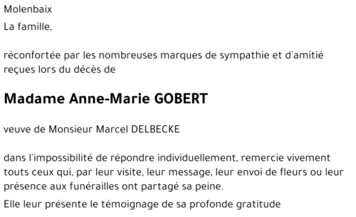 Anne-Marie GOBERT