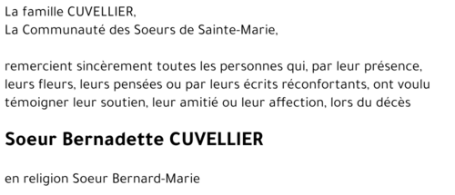 Bernadette CUVELLIER