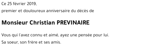 Christian PREVINAIRE