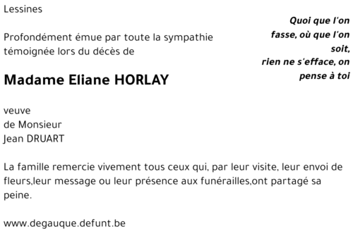 Eliane HORLAY