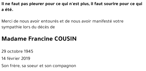 Francine COUSIN