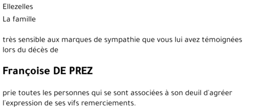 Françoise De Prez