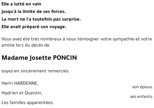 Josette PONCIN