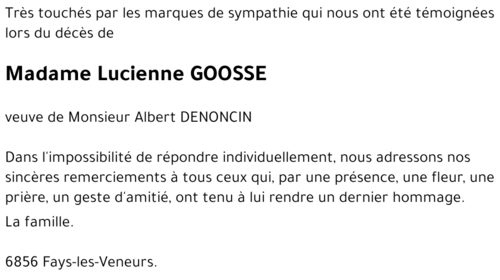 Lucienne GOOSSE