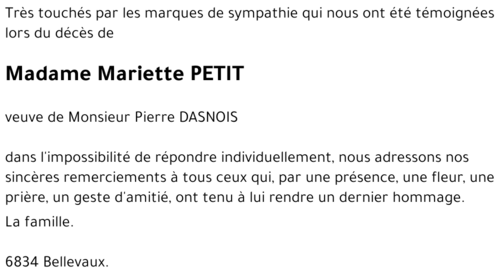 Mariette PETIT