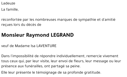 Raymond LEGRAND