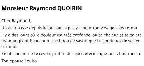 Raymond QUOIRIN