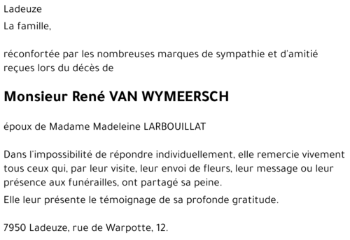 René VAN WYMEERSCH