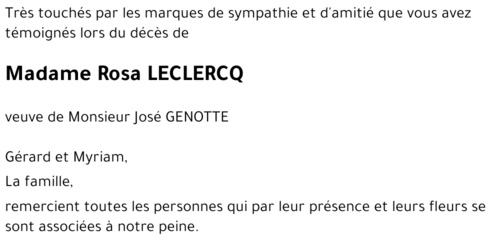 Rosa LECLERCQ
