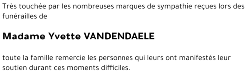 Yvette VANDENDAELE