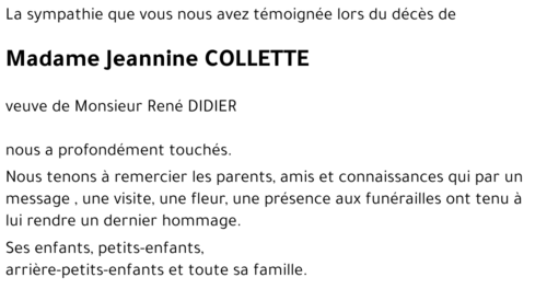 Jeannine COLLETTE