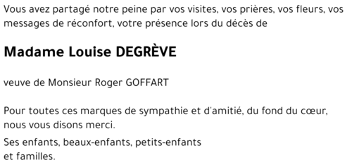 Louise DEGREVE