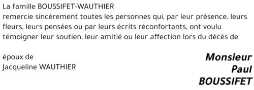 Paul BOUSSIFET