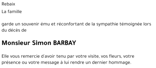 Simon BARBAY